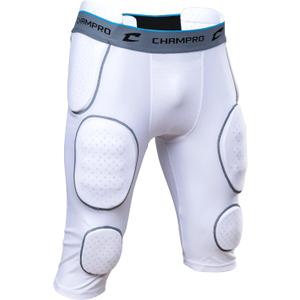 CHAMPRO Formation 7-Pad Integrated Football Compression Girdle (Medium, White)