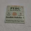 FEBU Swedish Dishcloths for Kitchen | 5 Pack Neutral Reusable Paper Towels Washable | Swedish Dish Towels | Non-Scratch Cellulose Sponge Cloths | No Odor, Biodegradable Cleaning Cloths