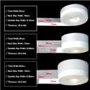 Silicone Seal Weather Stripping Tape 16.5 Feet Strip Bottom Draft Insulation Stopper Tape Weatherproof Soundproof for Door or Window Bathroom Shower Glass Gaps25mm*5m