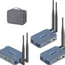 Wireless HDMI Transmitter and 2 Receivers, 4K@30HZ/2K@60HZ/1080P@60HZ820FT/250M,Loop Out, IR Extend,Speaker2.4G/5.8G HDMI Wireless ExtenderStreaming from STB, DVD, PC,CCTV to TV,Monitor,Proj Remot