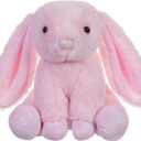 Apricot Lamb Toys Plush Pink Bunny Rabbit Stuffed Animal with Fluffy Soft Ears (Pink Bunny, 8 Inches)