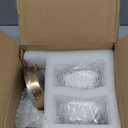 5.1" Vintage Gold Semi Flush Mount Ceiling Light Fixture Small Chandelier with Glass Globe Shade for Hallway Entryway Bedroom Foyer Porch Kitchen