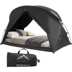 uniHimal Bed Tent Canopy Twin, Blackout Portable Sleep Tent Easy Setup, Breathable Mesh, Privacy Curtains for Adults, Ideal for Indoor