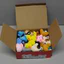 28 Packs Valentines Day Gifts for Kids Girls Boys with Valentines Stuffed Animal Keychain Valentine Cards for Kids Classroom Exchange Gifts Mini Animal Plush Toys Valentines Party Favor School Prizes