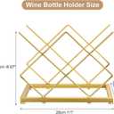 uxcell Countertop Wine Rack, Tabletop Wine Bottle Holder for Up to 5 Standard Bottles, Freestanding Wine Rack for Wine Cellar Bar Cabinet, Gold