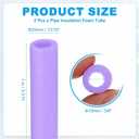 PATIKIL 2 Pcs Pipe Insulation Foam Tube, Heat Preservation Foam Pipe Tubing Covers 3/8" (10mm) ID x 3.3FT x 13/16" OD for Handle Heat Water Pipe Freeze Protection, Purple