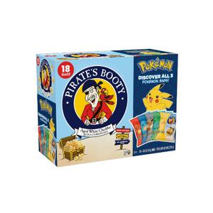 Pack of 3, Pirate's Booty Aged Chips White Cheddar Puffs Snack Multipack Pokemon - 9oz/18ct, 01/26/26