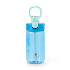 Manna™ Plastic Push Bottle - Blue, 18 oz