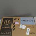 TEAMIX 14.2 inch Monitor Stand Riser, Wood Monitor Riser with Storage for Desk Small Monitor Stand TV/Screen/PC/Laptop Riser Computer Stand Desktop Shelf (Black-14.2 inch)