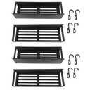 Side Refrigerator Storage Rack, Powder Coating Iron Magnetic Kitchen Shelf, Wall Mounted Rack | Refrig Side Rack | Fridge Organizer Shelf for Kitchen (4PCS)
