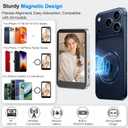 Magnetic Vlog Selfie Monitor Screen for iPhone 17 & Android, 4K Wireless Video Recording with Remote Zoom & Shoot, Content Creator Essentials Back Camera Monitor for vlogging YouTube TikTok