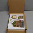 Fairy Door and Windows Garden Kit Accessories Outdoor, Glow in Dark Gnome House for Tree, Lawn Yard Art Sculpture, Miniature Garden Decor (Leaf)