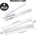 Goldge Mahjong Racks with Pushers Set of 4, Clear Acrylic All-in-One Mahjong Pushers and Racks, Transparent American Mahjong Tile Racks, Durable Lightweight Mahjong Accessories, 19.69 inches x 4.92 inches