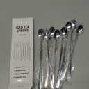 Hiware 8-Piece 9-Inch Long Handle Iced Tea Spoon, Coffee Spoon, Ice Cream Spoons, Stainless Steel Cocktail Stirring Spoons