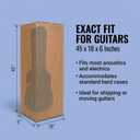 BOX USA Heavy-Duty Guitar Shipping Boxes (Pack of 5) 18" x 6" x 45" Corrugated Cardboard Box for Acoustic & Electric Guitars Professional Grade Reinforced Protection for Moving and Storage