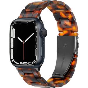Lightweight Resin Band For Apple Watch Series 11 10 9 8 7 6 5 4 3 2 1 SE 3 2 Ultra 3 2, Fashion Adjustable Replacement Strap for iWatch Bands 38mm 40mm 41mm 42mm 44mm 45mm 46mm 49mm for Women Men