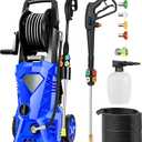Electric Pressure Washer 5000 PSI 2.8 GPM High Power Washer with 4 Pressure Nozzle and Foam Cannon, powerwashers for Home, Car Washing, Fence Cleaning, Patio, Blue