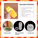 beyonday 3pcs Seasoning Squeeze Bottles, 3 Hole Ketchup Mustard Dressing Squeeze Squirt Bottles, Salad Sauce Condiment Cream Squeeze Bottles for Kitchen Restaurant Bakery(24oz, White)