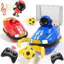 Cute Cartoon Remote Control Bumper Car Toy Set of 2 Players Football Games|Toddlers Mini RC Car Toys with Light & Sound & 360Rotating|Christmas Birthday Gifts for 3 4 5 Year Old Boys Girls