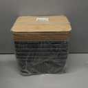 Hudgan 4 Pack Clear Plastic Storage Bins with Bamboo Lids, Stackable Storage Containers for Organizing Medicine Cabinet Organizer, Craft Room, Bread Box (Nature)