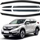Shatterproof Out-Channel Window Deflectors for Honda CR-V (CRV) 2017-2022 Rain Guards Window Visors for Cars Vent Car Accessories 6 pcs(for CRV 17-22 6-Piece Chrome)