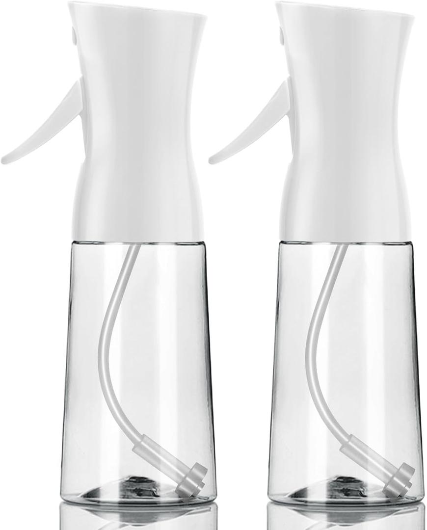 Continuous Spray Bottle, Hair Spray Bottle, Plants Water Spray Mist Bottle, Ultra-Fine Spray Bottle for Hair, Skincare, Plant Care, Pet Grooming, Cleaning, 2 Pcs (6.8 Oz White)-Christmas