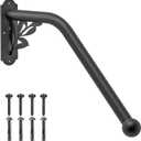 SELEWARE Fully Welded Staircase Handrail Iron Handrail Indoor Outdoor Steps Garage Railing Safety Grab Bar for Elderly Branch Shaped 24'' Length 1.3'' Dia