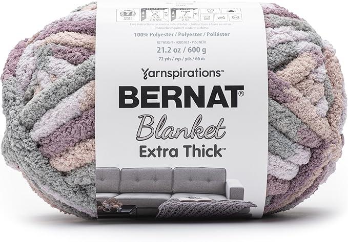 Spinrite Bernat Blanket Extra Thick 600g-Purple Smoke