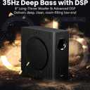 Edifier T5s Powered Active Subwoofer with 70W RMS, 8" Long-Throw Woofer, Deep Bass (35Hz) Speaker, Built-in Amp, Low Distortion, Phase Selector & Energy-Efficient for Home & Studio Audio, Black