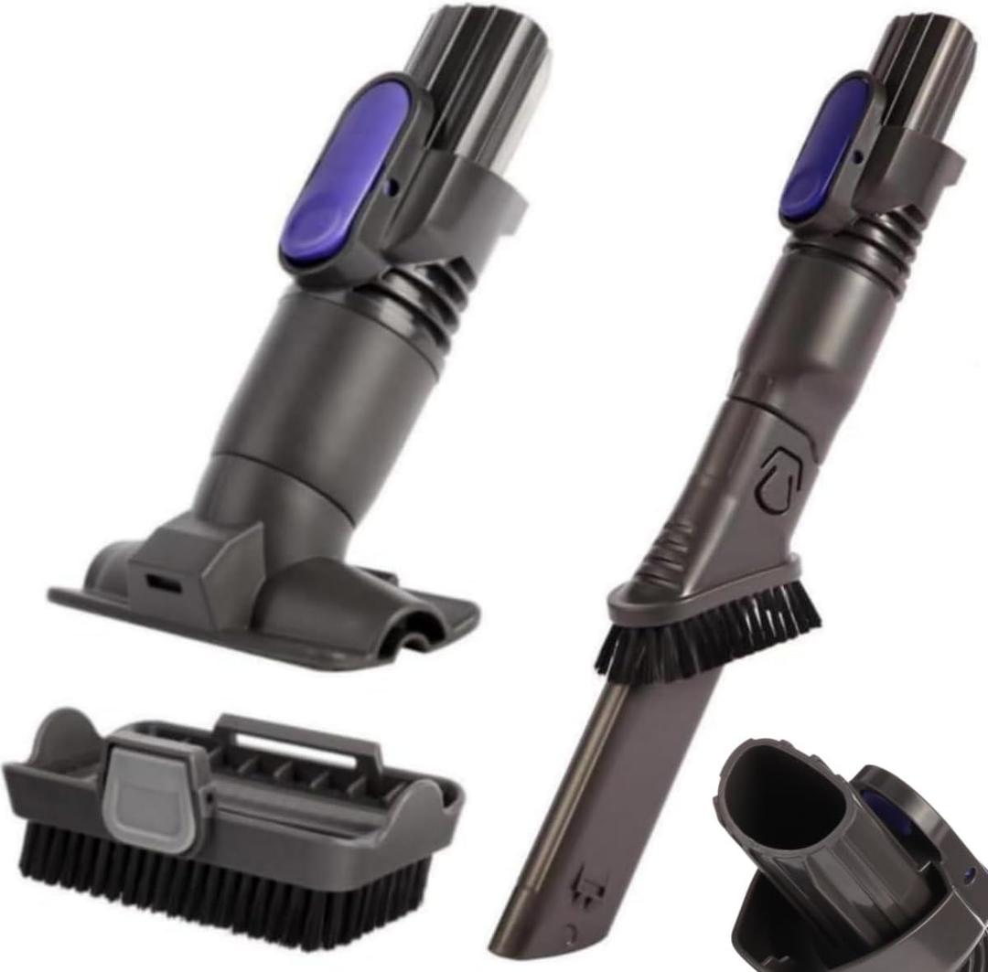 Upgraded Removable two-in-one Tool Brush for D-Shaped Vacuum Replacement Parts Compatible with Shark Pet Cordless Stick IX141 IZ462H IZ483H IZ363HT IZ361H IZ163H IZ362H Crevice Tool Brush Attachments