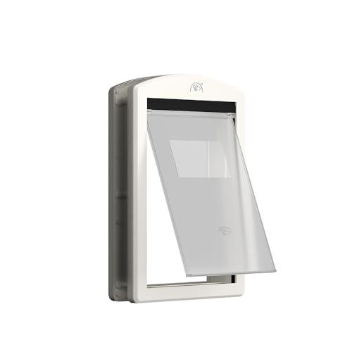 CAREMYWORLD Medium Dog Door for Door, UpgradeThicken, Suitable for Dogs Up to 40LBS, Doggy Door with Sliding Lock Panel and Magnetic Flap for Interior and Exterior Doors