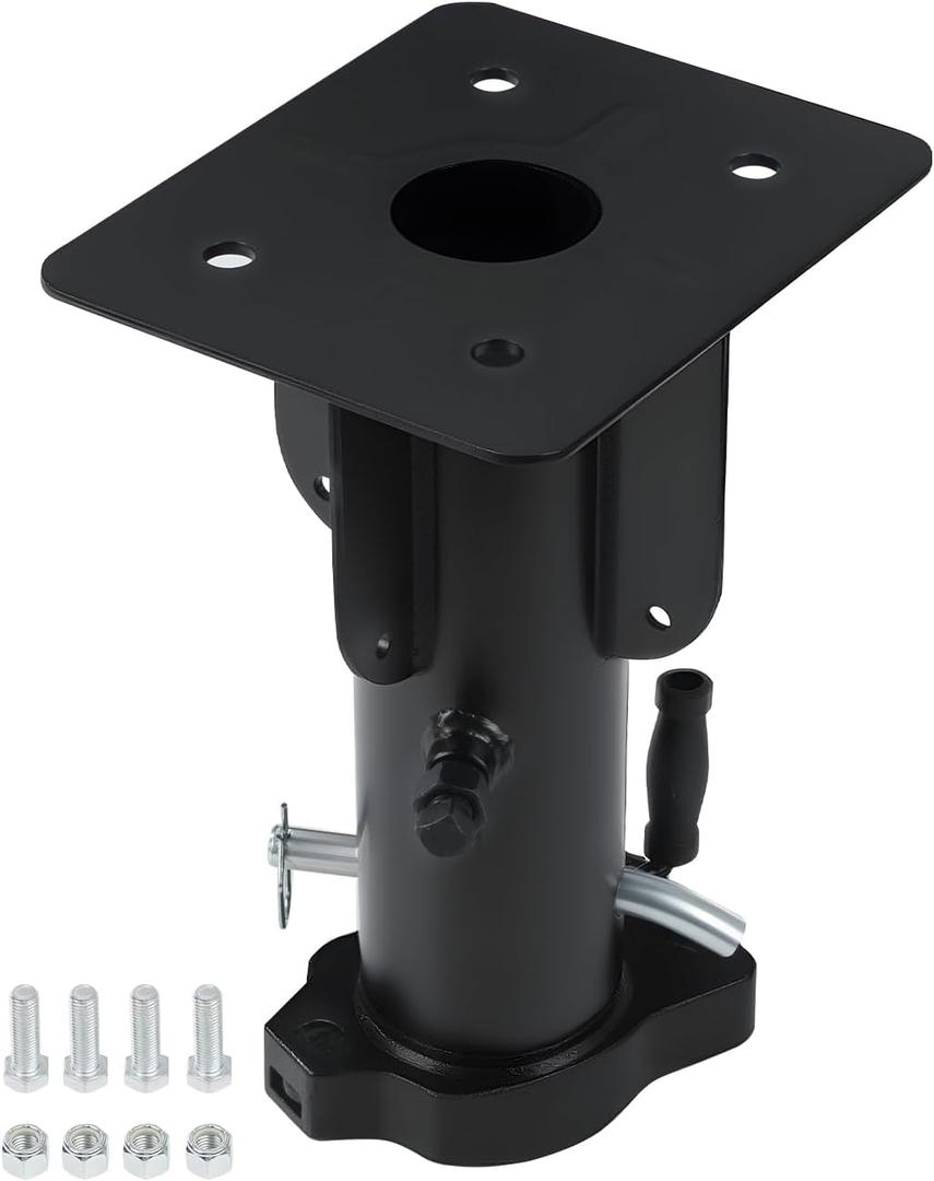 5th Wheel to Gooseneck Trailer Hitch Adapter, 15" 17'' 19" 21" Height Adjustable Cushioned Converter, 2-5/16" Ball Heavy-Duty Fifth Towing Gooseneck Hitches for Trailers, RVs