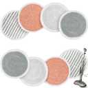 Upgraded 8 Pack Replacement Steam Mop Pads Kit Compatible with Shark S8201 S8001 S7001 S7201 S7000AMZ S7000 S7005 S7020 S7001C Series Steam & Scrub All-in-One Hard Floor Steam Mop