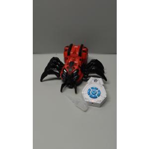 Remote Control Spider Toy, Robot Spider with 2.4 GHz Remote Controller, RC Spider Stunt Robot with Spray/Lights/Music, Realistic Spider Gift for Boys Girls, Halloween, Christmas, Toys for Party Prank (Red)