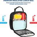 Femuar Lunch Box for Men Women Adults, Small Lunchbox for Work Picnic - Reusable Lunch bag Portable Lunch tote, Black