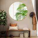 Itrue Round Gold Mirror 36 Inch for Bathroom Circle Mirrors for Wall Decorative Brushed Metal Frame Mirror with Wall Mounted for Living Room Bedroom