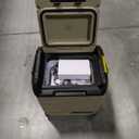 EENOUR D10 12 Volt Car Refrigerator, Portable Freezer 10.6Qt/10L Battery & Solar Powered Cooler 25W, -4~50, 12/24V DC, 110~240V AC, Idea for 2 People, Road Trips, Truck, Camping (Battery Included) (Khaki-Set)