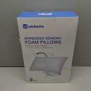 EGOHOME Shredded Memory Foam Pillows, Adjustable Bed Pillows for Side, Back or Stomach Sleepers, Neck Pillows for Sleeping, Queen Size Pillow with Removable Cover(1 Pack)