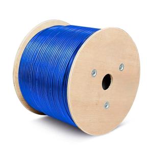 Cat8 Bulk Ethernet Cable 650FT Round S/FTP Outdoor&Indoor Heavy Duty High Speed Cat8 LAN Network Cable 40Gbps 2000Mhz Blue