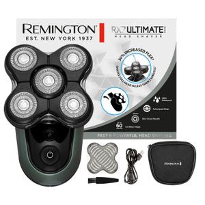 Remington Men's Head Shaver [30% More Flexibility] RX7 Ultimate Series Cordless Rechargeable Bald Shaver, 5 Flexible Heads, 100% Waterproof, Toiletry Bag XR1600