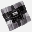 LHC 60" x 70" Throw Blanket NWT Oversized Poly Fleece Sherpa Grey/Gray