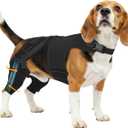 Dog Knee Brace for Torn Acl Hind Leg, Adjustable for Back Leg with 4 Stabilizers, Hip Support to Reduces Pain, Ligament Injuries & Luxating Patella for Small Medium Large Dogs,(Black-M)