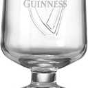 Guinness Embossed Stem Glass | Drinking Beer tumbler Beer Elegant Glass | Branded Beer Glasses for Irish beer