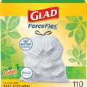 Glad ForceFlex Tall Kitchen Trash Bags, 13 Gal, Gain Original with Febreze, 110 Ct