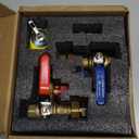 HYDRO MASTER Tankless Water Heater Service Valve Kit with Pressure Relief Valve 3/4-Inch IPS Isolator Clean Brass