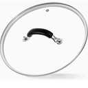 12 Inch Tempered Glass Lid for Lodge 12" Cast Iron Skillets & 7QT Dutch Ovens -Stainless Steel Handle and Rim (12 INCH LID)
