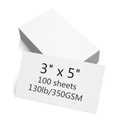 YIXUNHL 100 Sheets White Cardstock Thick Paper - Blank Heavy Weight 350gsm Cover Card Stock for Invitations, Stationery Printing, Scrapbooking, Crafts, DIY Cards, Paper Crafting (3x5 Inches)