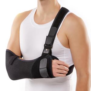 Duluxe Shoulder Immobilizer Arm Sling – Medical Sling with Adjustable Shoulder and Waist Straps for Torn Rotator Cuff, Clavical, Elbow, Forearm Injury