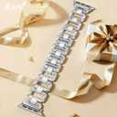 JR.DM Gold Watch Band for Women Compatible with Apple Watch  42mm 44mm 45mm 46mm 49mm Dainty Dressy Bracelet Designer Metal Chain Strap for iWatch Series 11/10