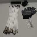 32 Feet Dryer Vent Cleaner Kit, Enhanced Flexible Quick Snap Brush with Drill Attachment for Effective Cleaning, 360 Degree Rotation Without Loosening, Use with or Without a Power Drill